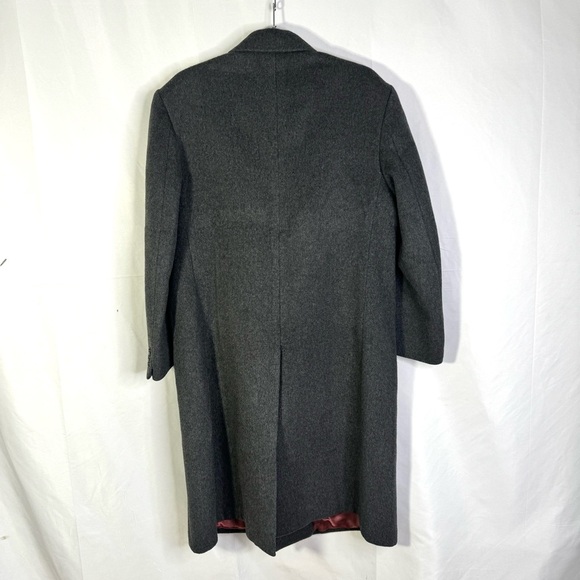 CASHMERE AND WOOL VINTAGE TRENCH SINGLE BREAST  GREY COAT MEN SIZE 38 - Picture 4 of 13